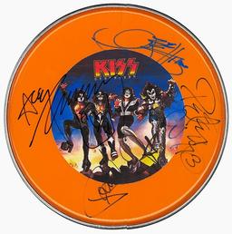 Kiss Destroyer Signed Drum Head