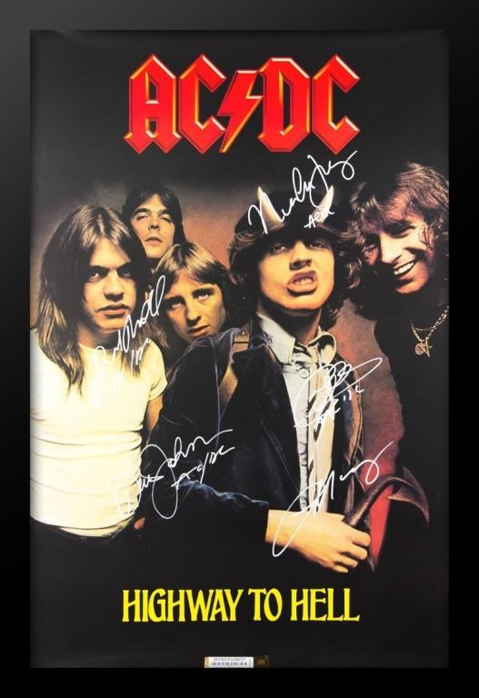 AC/DC Signed Highway to Hell Poster