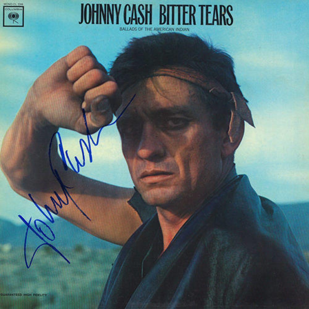 Johnny Cash Signed "Bitter Tears" Album