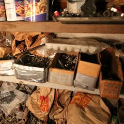 Wooden Shelf and All Contents