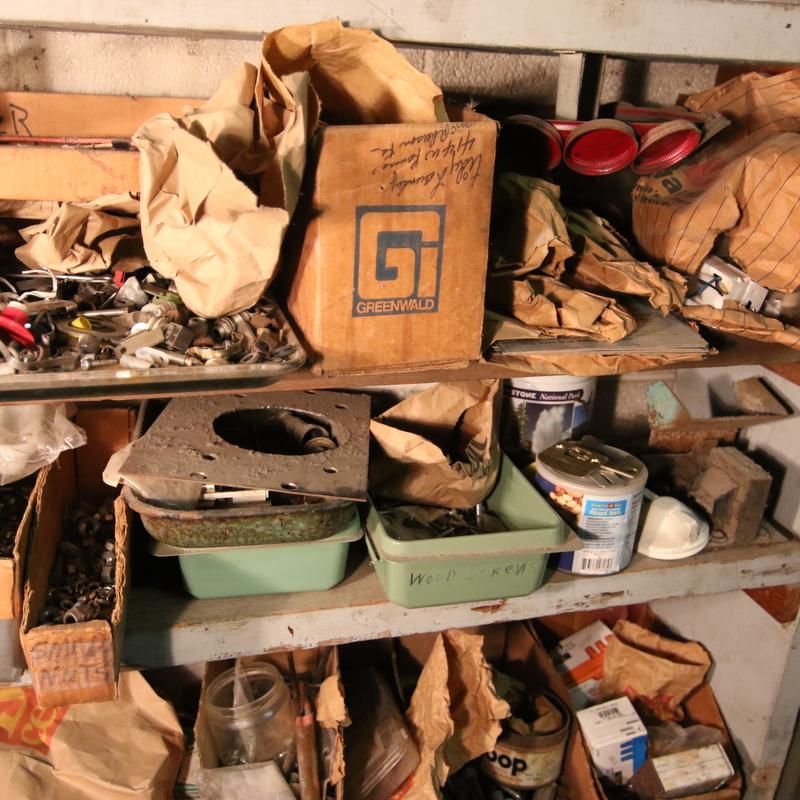 Wooden Shelf and All Contents