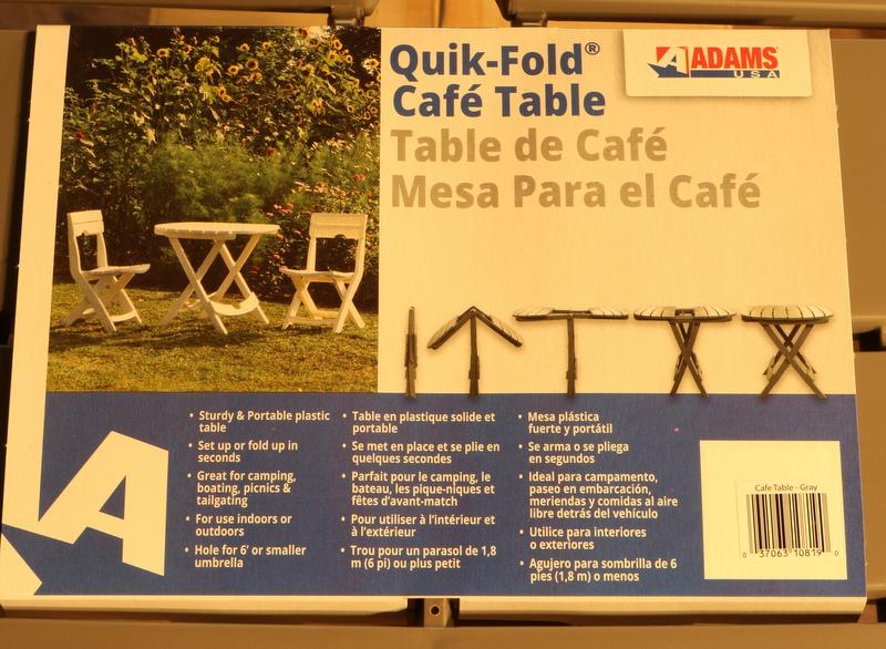 Quick -Fold caf‚ Table