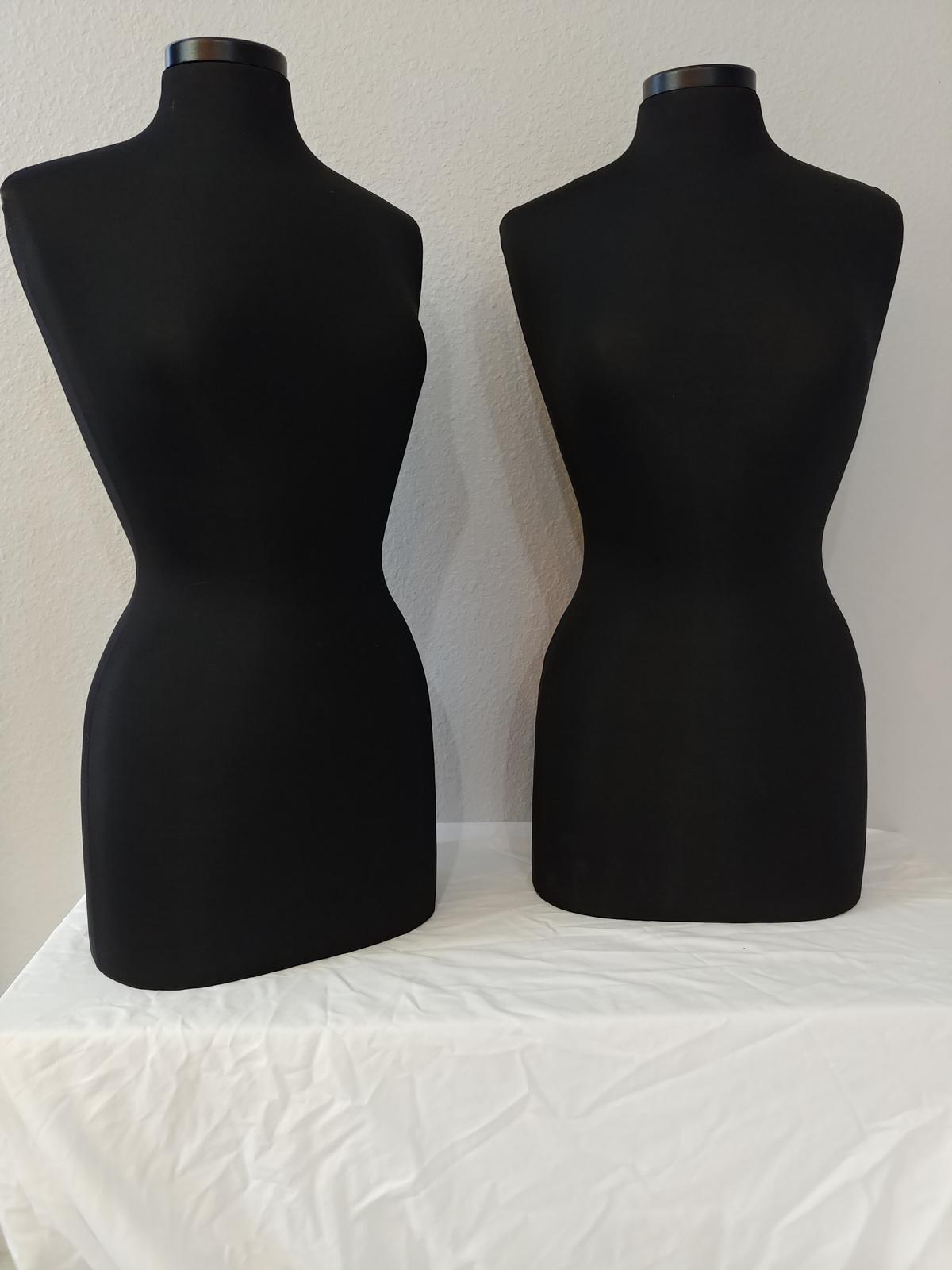 Set Of Two Black Mannequin Bodys
