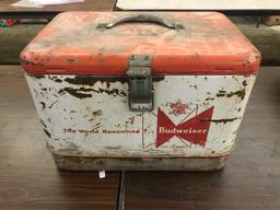 VINTAGE BUDWEISER METAL COOLER