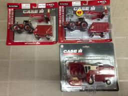 Box lot of case I H1/64 scale. Diecast tractors and combines