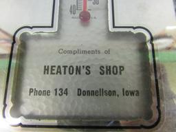 VINTAGE MIRROR ADVERTISING THERMOMETER