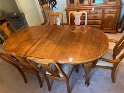 DINING TABLE; 6 CHAIRS