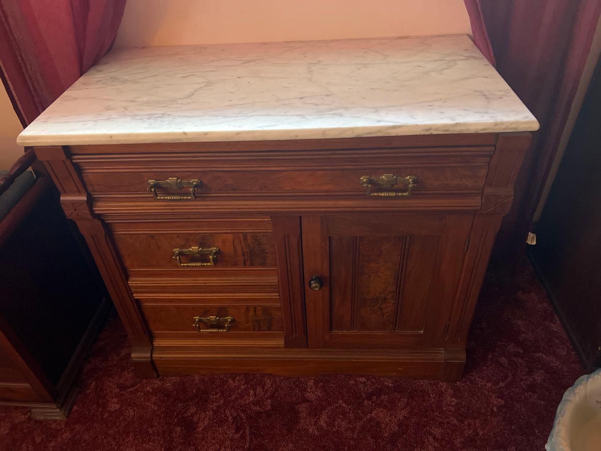 ANTIQUE DRESSER with MARBLE TOP