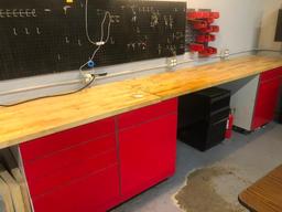 COMPLETE GARAGE STORAGE CABINETS AND WORKBENCH