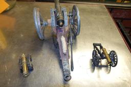 Variety of vintage miniature cannons