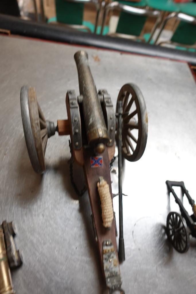 Variety of vintage miniature cannons