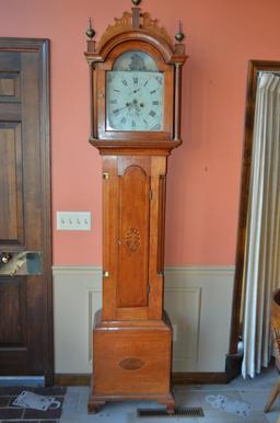 Rocking Ship dial. by James Cary Jr. Brunswick, Maine Grandfather clock