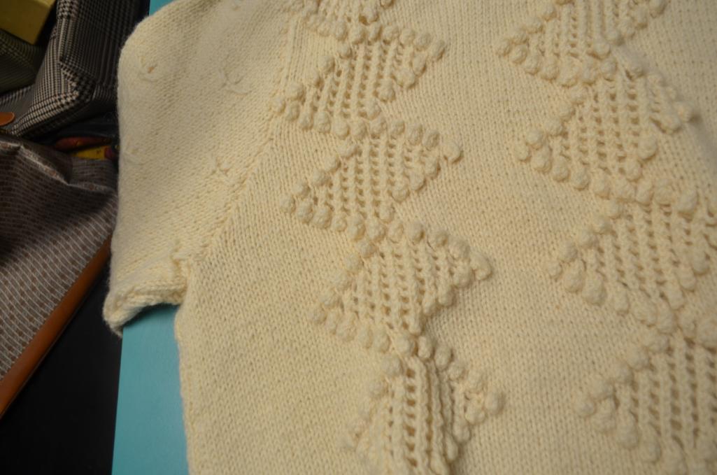 Harrods 100% wool Hand knit Cream colored sweater