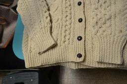 Blarney Handcrafts Ltd. 100% wool hand knit sweater with pockets