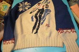 Hand knit 100% cotton Ralph Lauren Ski Sweater