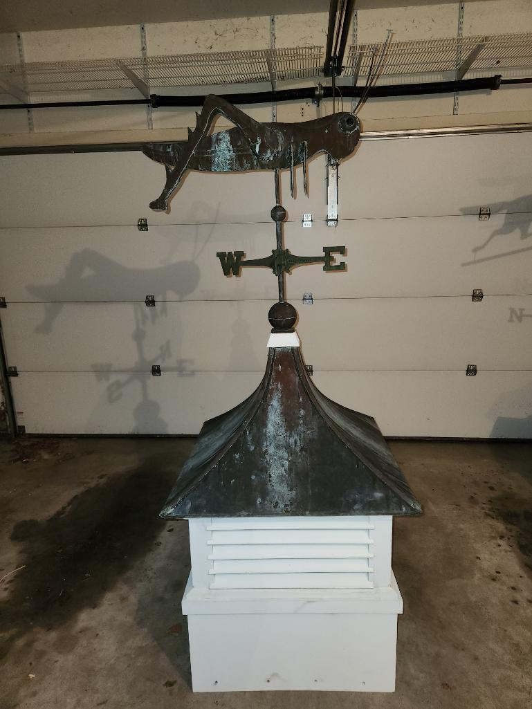 Grasshopper weathervane with cupola