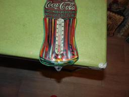 16 in. tall Coca-Cola metal thermometer