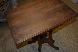 26 inch wide antique wooden table