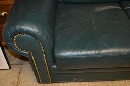 Green Leather Style Couch
