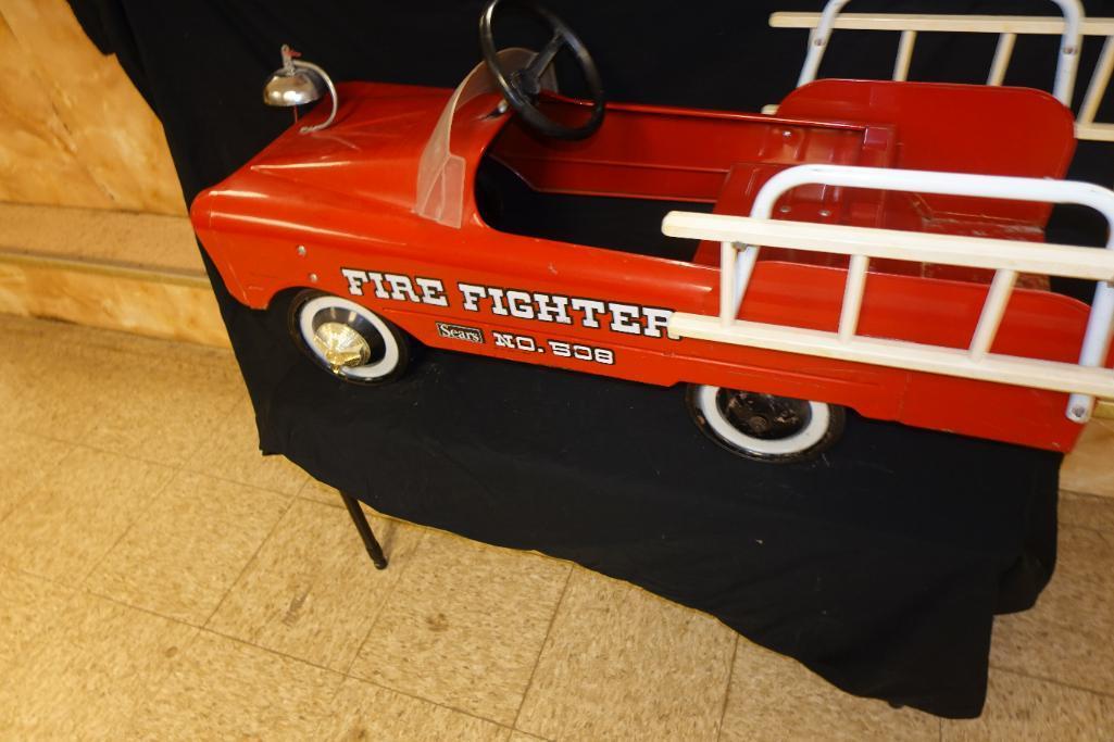 Sears Fire Fighter No.8 Vintage Pedal Car