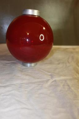 5 in. Tall Red Round Plain Lightning Rod Ball