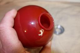 5 in. Tall Red Round Plain Lightning Rod Ball
