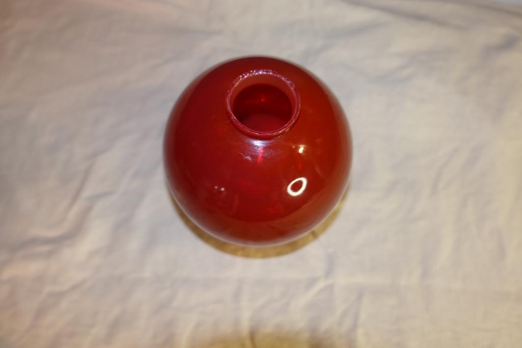 5 in. Tall Red Round Plain Lightning Rod Ball