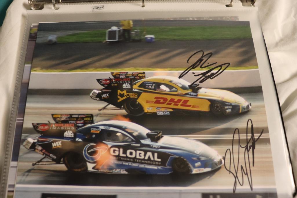 Binder of Autographed NHRA Pictures