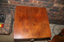 2 Drawer Antique Table 28 inches tall by 19 inches wide