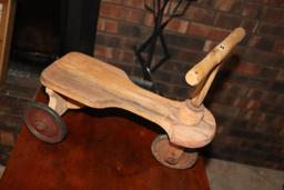 Antique Wood Childs Scooter