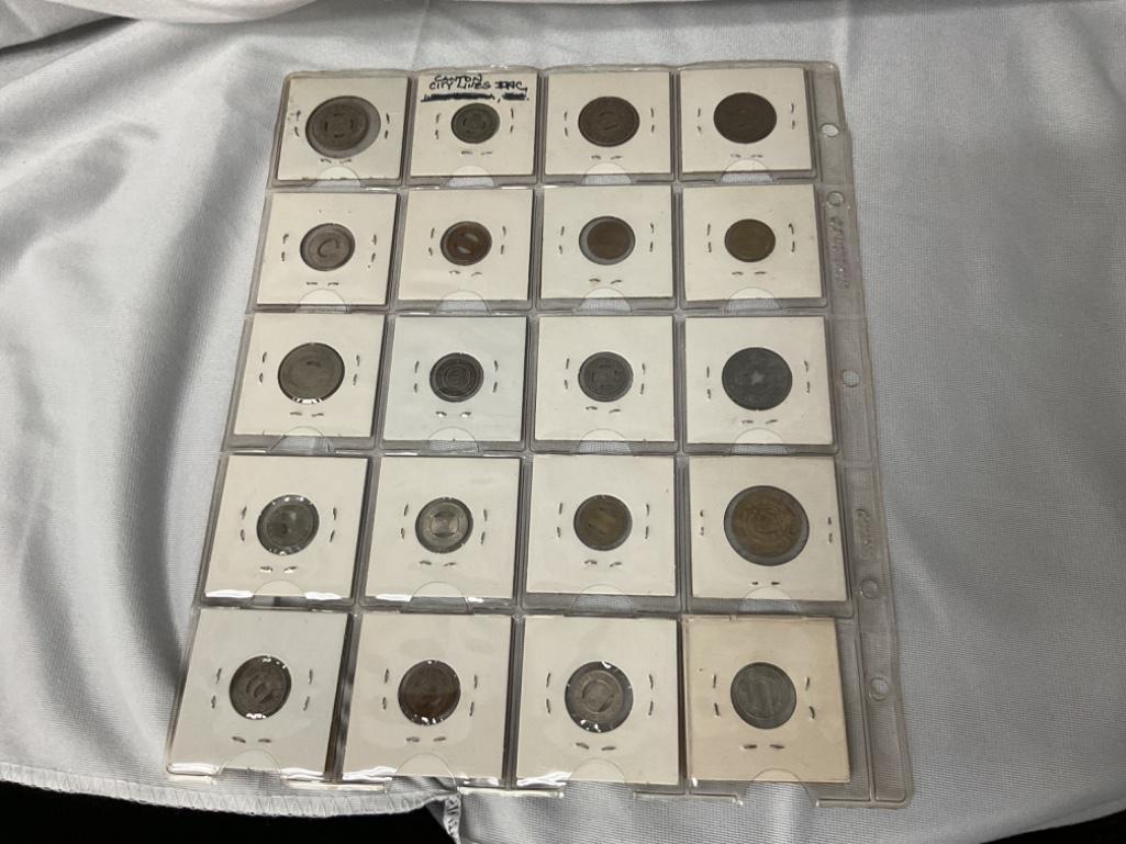 VINTAGE LOT OF TRANSPORTATION TOKENS