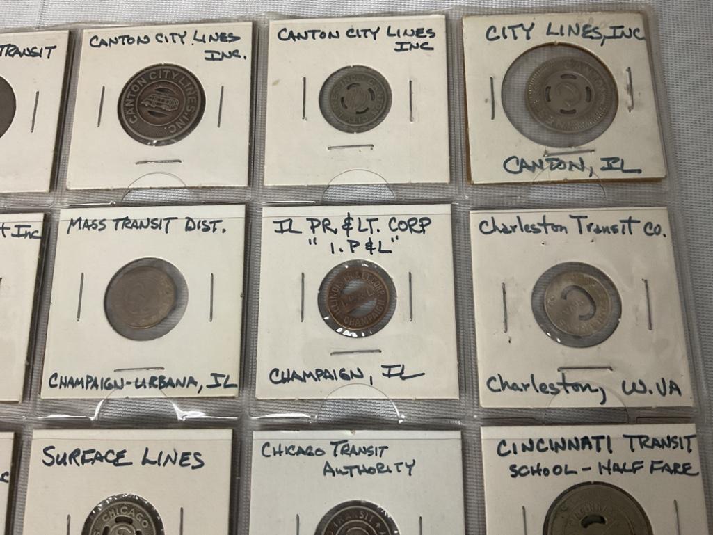 VINTAGE LOT OF TRANSPORTATION TOKENS