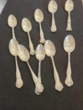 QUANTITY OF STERLING SPOONS, 214 GRAMS