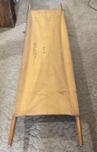 ANTIQUE GOLD MEDAL FOLDING FURNITURE CO. CASUALTY AID STATION SPRINGFIELD, ILL. STRETCHER COT - NICE