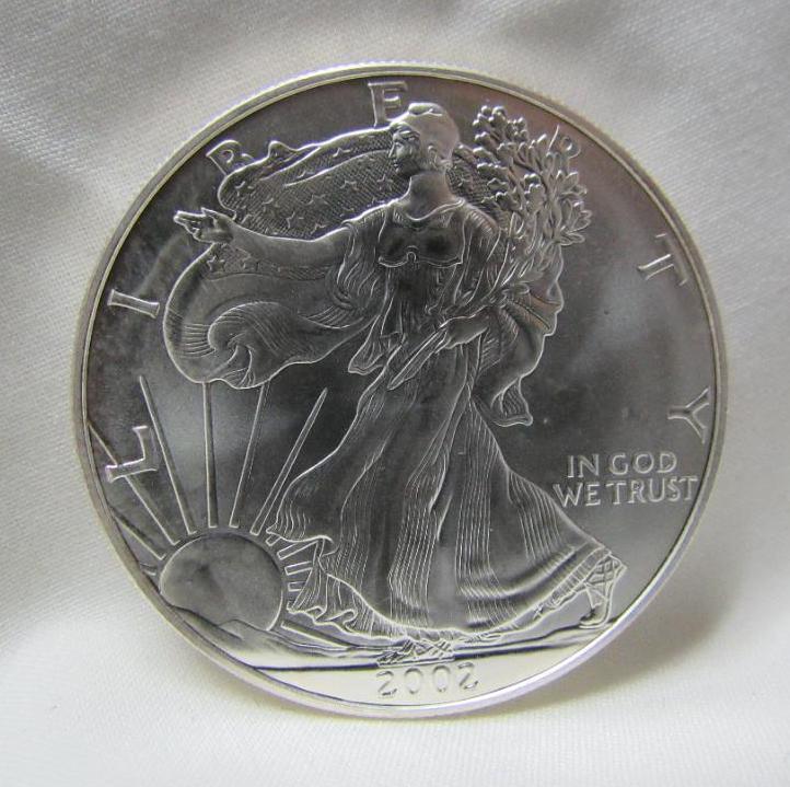 2002 SILVER EAGLE 1 OZ. FINE SILVER