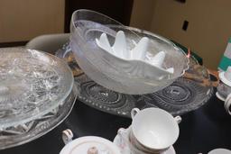 Miscellaneous Glassware Including, China, Clear Glass, etc.
