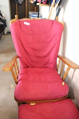 Glider Rocker with Foot Stool