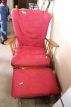 Glider Rocker with Foot Stool