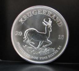 2018 SOUTH AFRICA 1 TROY OZ. FINE SILVER