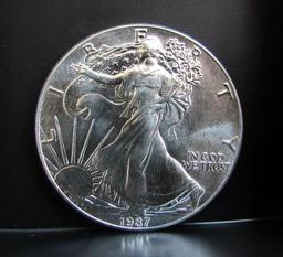 1987 SILVER EAGLE 1 OZ. FINE SILVER