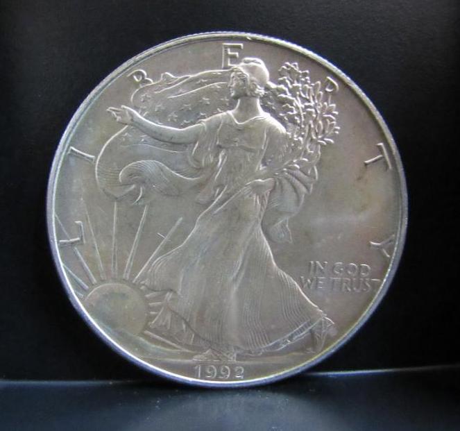 1992 SILVER EAGLE 1 OZ. FINE SILVER