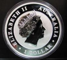 2018 AUSTRALIA ELIZABETH II 1 OZ. FINE SILVER KOOKABURRA