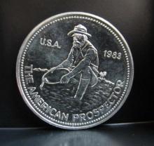 1983 THE AMERICAN PROSPECTOR ENGELHARD 1 TROY OZ. SILVER