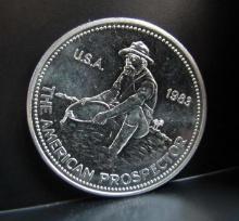 1983 THE AMERICAN PROSPECTOR ENGELHARD 1 TROY OZ. SILVER