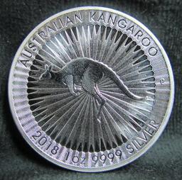 2018 QUEEN ELIZABETH II AUSTRALIAN KANGAROO DOLLAR 1 OZ 9999 SILVER