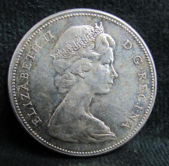 1967 CANADA QUEEN ELIZABETH II SILVER COIN DOLLAR