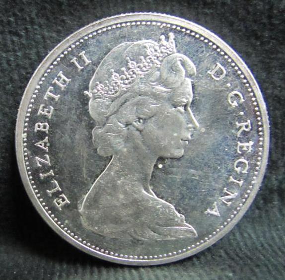 1965 CANADA QUEEN ELIZABETH II VOYAGER SILVER DOLLAR