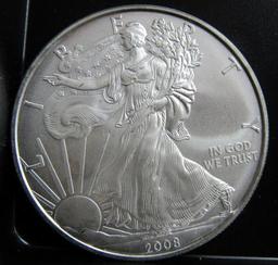 2008 SILVER EAGLE 1 OZ. FINE SILVER