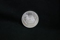 1994 Mexico Mayan CHAAC MOOL 5 Peso 1/4 oz. Silver