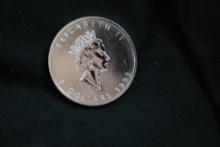 1993 Canadian 5 Dollar Coin 1 oz. Silver Coin